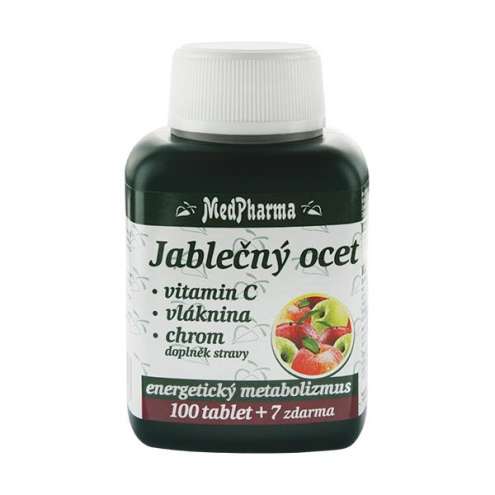 MEDPHARMA Jablečný ocet + Vláknina + Vitamin C + Chrom, 107 tablet